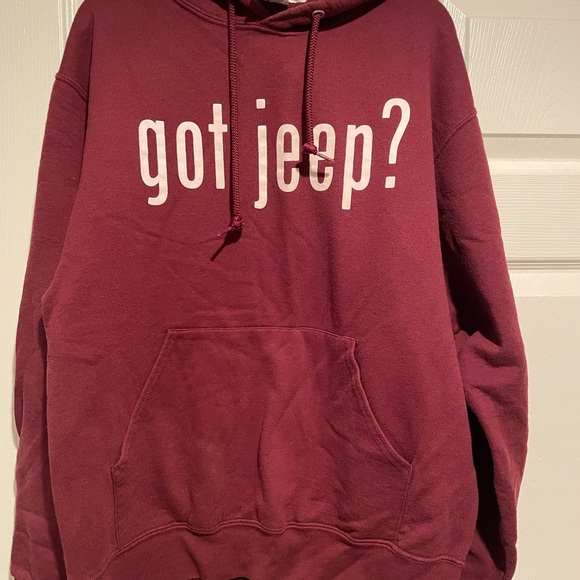 Jerzees Maroon 'got jeep?' Crewneck Sweatshirt - Picture 2 of 5